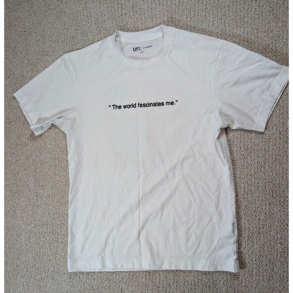 Uniqlo UT Archive Andy Warhol Flowers Tee White Sz S “The World Fascinates Me” - Picture 1 of 7